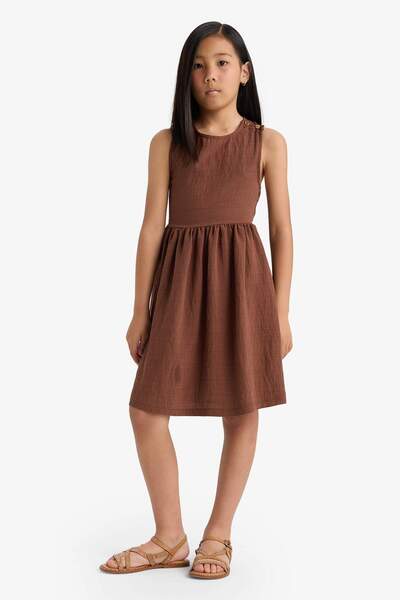 DeFacto Καλοκαιρινό φόρεμα με λουράκια για κορίτσια F6455A825HS