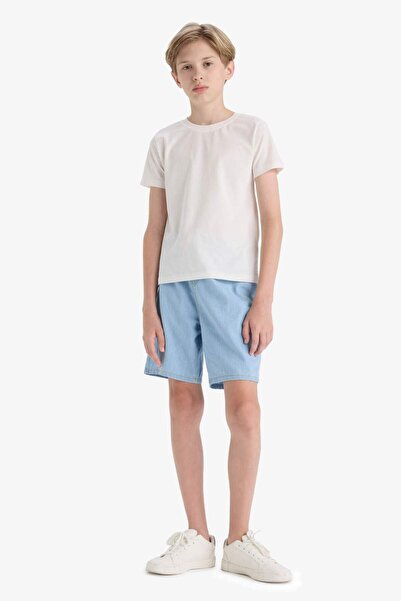 DeFacto Elastic Waist Jean Shorts for Boys D8575A825Sm
