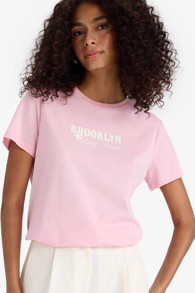 DeFacto 100% pamuk Štampano Pamučni džersej Majica F5889AX25SM