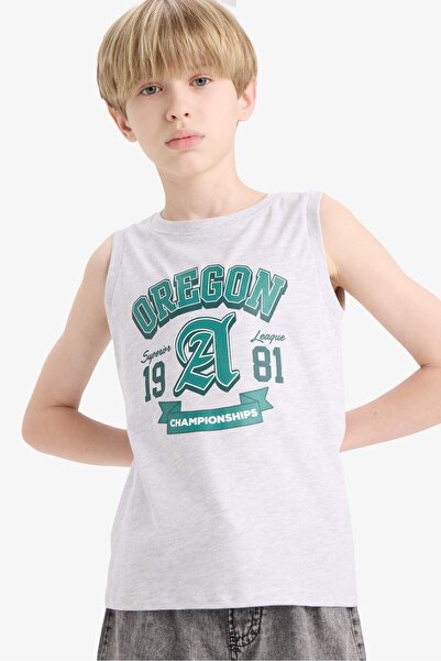 DeFacto Crew Neck Printed Undershirt Boys E4185A825Hs