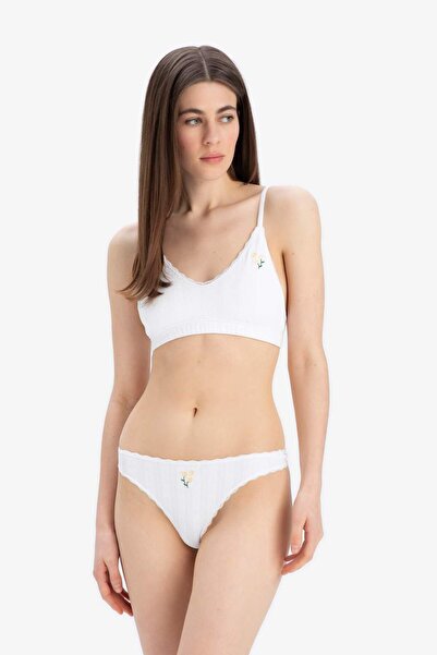 DeFacto Kadın Çiçekli 2li Takım Sütyen Külot E6599AX25SM