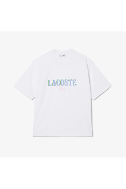 Lacoste تيشيرت جيرسي مطبوع بقصة فضفاضة - TH5912-00-001