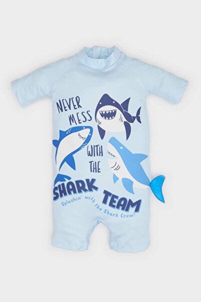 DeFacto Shark Patterned Swimsuit Baby Boy E3356A525Sm