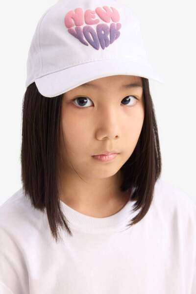 DeFacto Girl's Printed Cotton Cap Hat D8430A825Sm