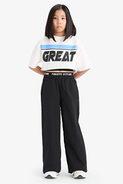 DeFacto Pantaloni din bumbac cu picior larg pentru fete E1750A825SM