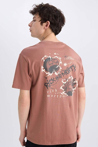 DeFacto Rick and Morty Regular Fit Rundhals T-Shirt mit Rückenprint aus 100 %...