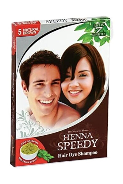 Henna Instant Hair Dye Conditioning Treatment Shampoo Box (No.3 Brown Scent)