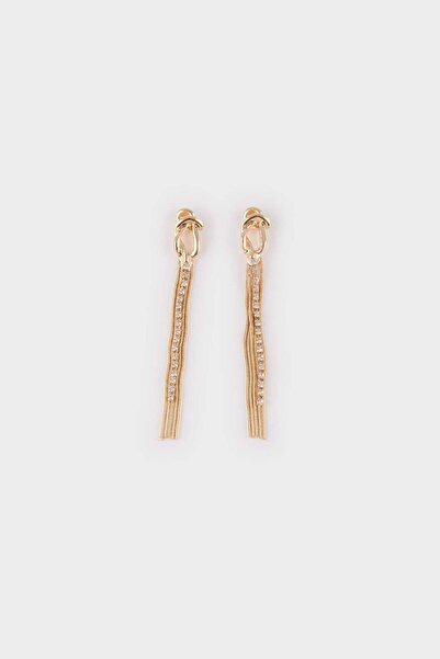 DeFacto Women's Dangle Gold Earrings E8559Axns