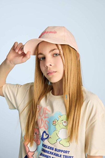 DeFacto Kız Çocuk Baskılı Pamuklu Cap Şapka D8438A825SM