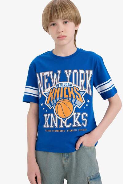 NBA New York Knicks Crew Neck Short Sleeve T-Shirt Boys E4839A825SM