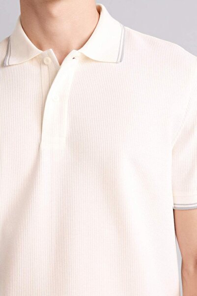 DeFacto Cotton Regular Fit Waffle Short Sleeve Polo T-Shirt D7932Ax25Sp