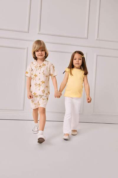 DeFacto Flare Fit Gabardine-Hose mit ausgestelltem Bein für Babys, Mädchen E1...