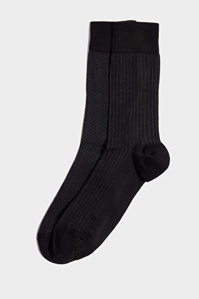 DeFacto Nahtlose ultraleichte 2-teilige Premium-Langsocken für Herren E7853AXNS