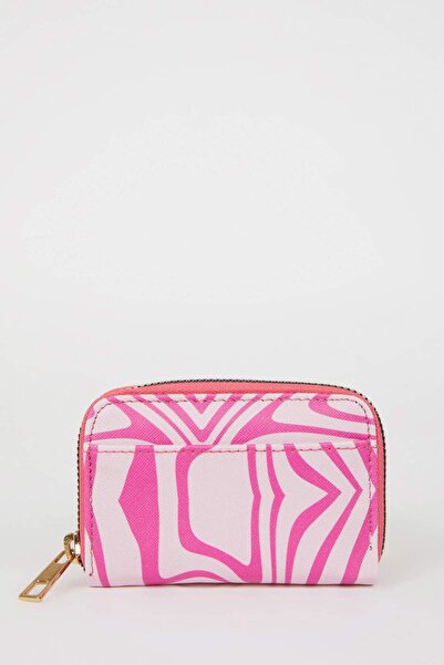 DeFacto Women's Printed Faux Leather Coin Purse E5474Axns