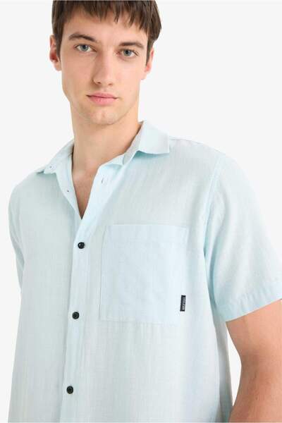 DeFacto 100% бавовна, регулярний крій, літня сорочка з короткими рукавами, чо...