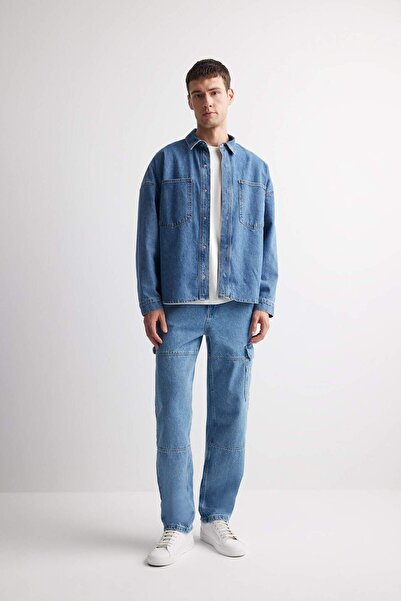 DeFacto 100 % Baumwolle, entspannte Passform, bequeme Passform, Jeanshose mit...