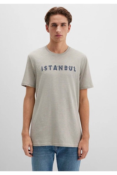 Mavi M066282 Istanbul B Štampano T-shirt muška majica T T-shirt BEŽ