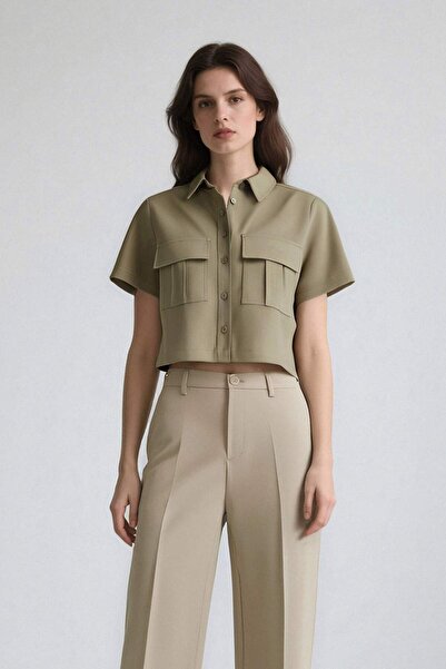 DeFacto Κοντομάνικο πουκάμισο Tencel με τσέπες C4784AX25SP