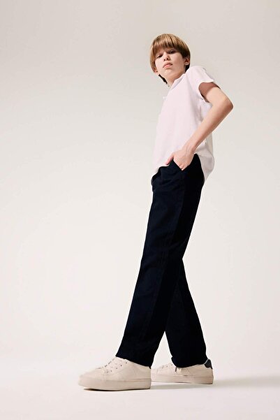 DeFacto Pantaloni Gabardină Basic cu picior drept pentru băieți D5859A825SM