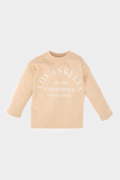 DeFacto Crew Neck Printed Long Sleeve T-Shirt Baby Boy E3651A525Sp