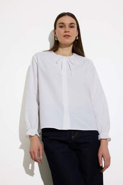 DeFacto Cămașă cu mânecă lungă din popelin, cu croiala normală, tunică E4355A...