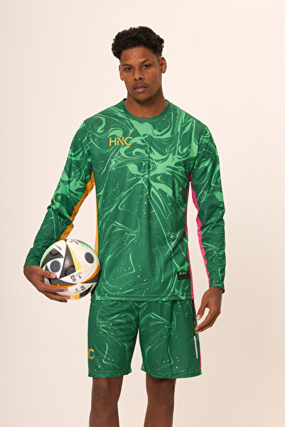 HNC Sport Kinetic Erkek Uzun Kollu Nefes Alabilen Çocuk ve Yetişkin Kaleci Fo...