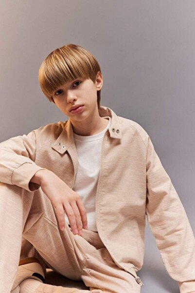 DeFacto Jachetă bomber cu guler tip colegiu pentru băieți D7719A825SP