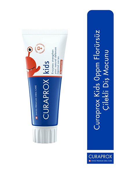 Curaprox Enzycal Kids Flörürsüz Diş Macunu 60 ml Çilekli