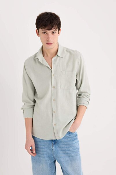 DeFacto Regular Fit Cotton Long Sleeve Shirt D7079Ax25Sp