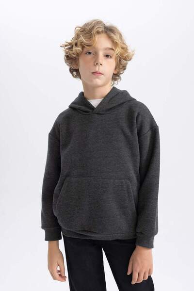 DeFacto Hanorac cu glugă, cu formă normală, pentru băieți