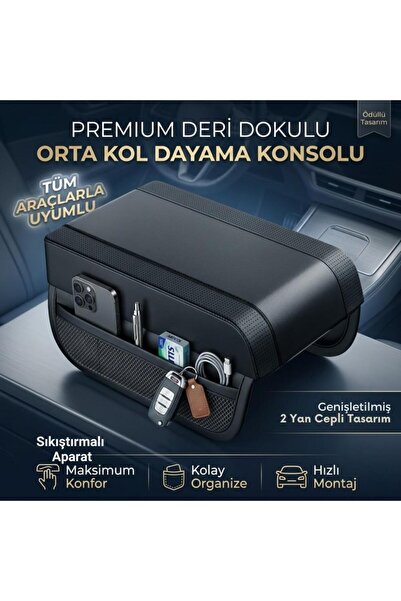 coofbe Premıum Yumuşak 2 Yan Cüzdanlı Araç Kol Dayama Padi. Kol Dayama Yastığ...