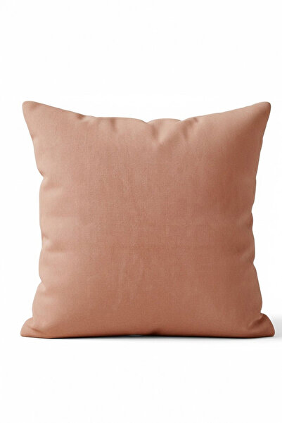 Elart غطاء وسادة باليو مخملي مزخرف (43x43 سم) بلون السلمون