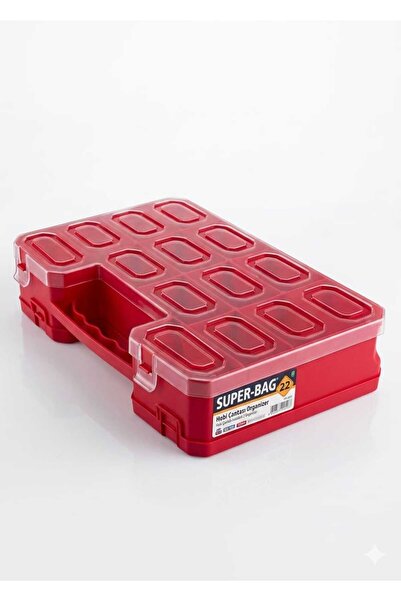 Genel Markalar 22 Alfa Çift Yönlü Organizer Balıkçı Malzeme Kutusu MAVİ