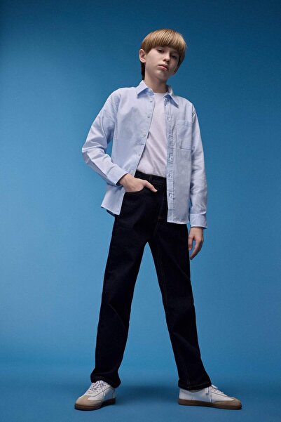 DeFacto Jungen-Jeanshose mit gerader Passform und geradem Bein D6474A825SM