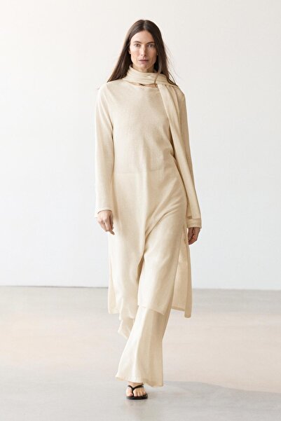 Massimo Dutti Dökümlü tunik elbise