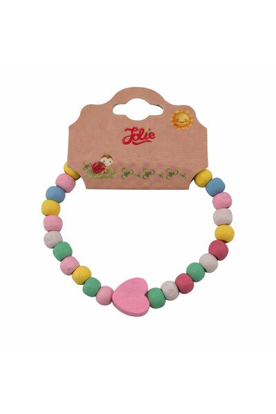 Flippy Martisor Bratara Curcubeu pentru Copii, Flippy, Elastica, din Lemn, Mo...