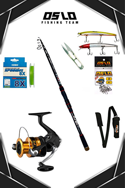 Shimano Fx 4000 Oslo Master Tele Spin 240cm 7-35gr 8 Örgü Spin Olta Seti
