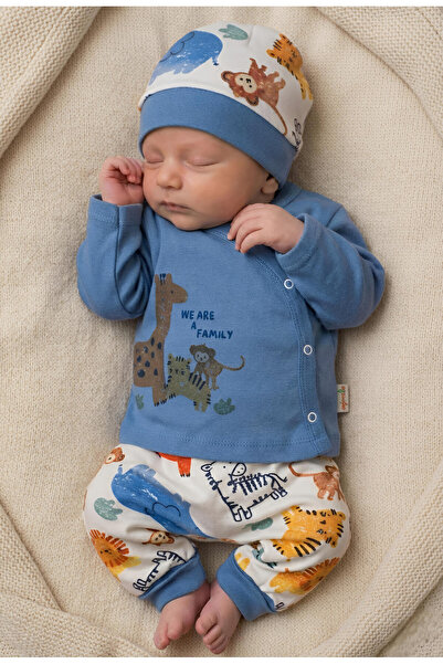 Nexvora طقم ملابس مونكي منقوش مكون من قطن قطع 100% قطن للأطفال الذكور بعمر 3 ...