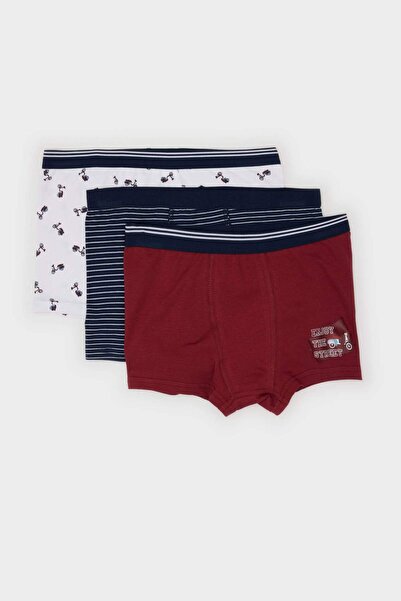 DeFacto Desenli 3lü Boxer Erkek Çocuk B8412A824AU
