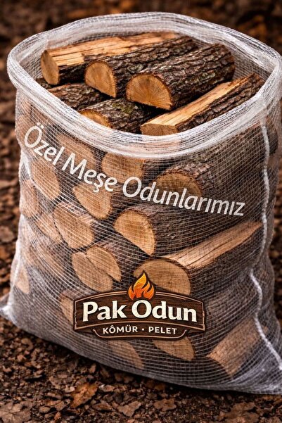 Pak Odun Kömür Pelet %100 Dogal Meşe Odunu 27-33 Kg 4 Yıl Bekletilmiş Kuru Çu...