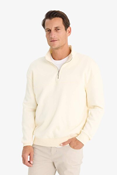 DeFacto Croială relaxată - Hanorac gros cu fermoar cu guler E5334AX24WN