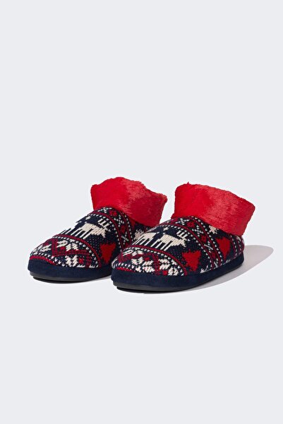 DeFacto حذاء نسائي من القطيفة بتصميم غزال للعام الجديد 	   B1781AX24WN