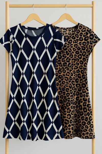 COTENCONCEPT Φόρεμα 2 τεμαχίων ντραπέ Άνετο χτενισμένο βαμβακερό ύφασμα