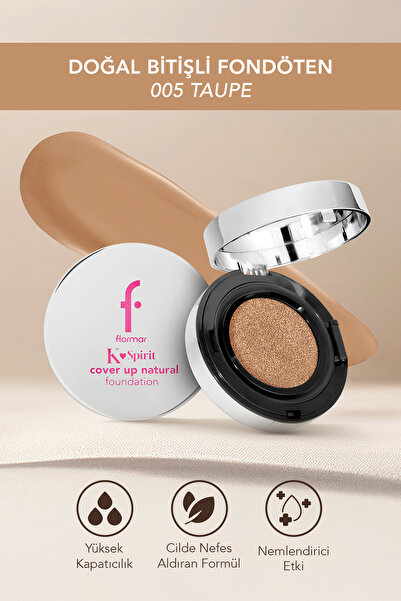 Flormar K-Spirit Cover Up Yoğun Kapatıcı Pürüzsüz Doğal Bitişli Cushion Fondö...