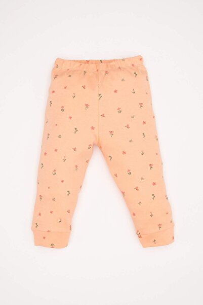 DeFacto Pijama Takımı Çiçekli Uzun Kollu Üst Uzun Alt Kız Bebek D8291A5NS