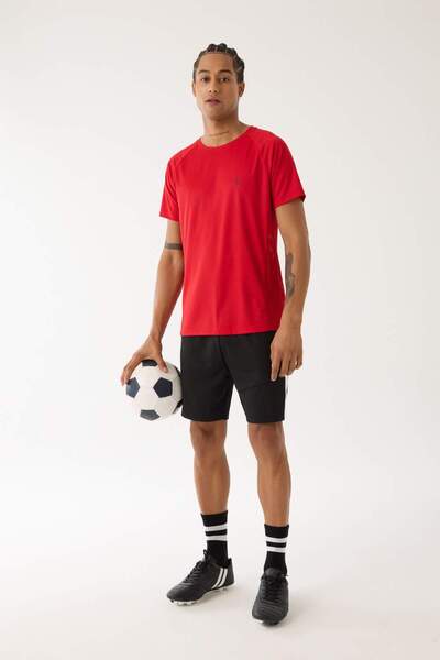 DeFacto Slım Fıt Sporcu Kısa Paça Skuba Dalgıç Kumaş Şort D0673AX24AU