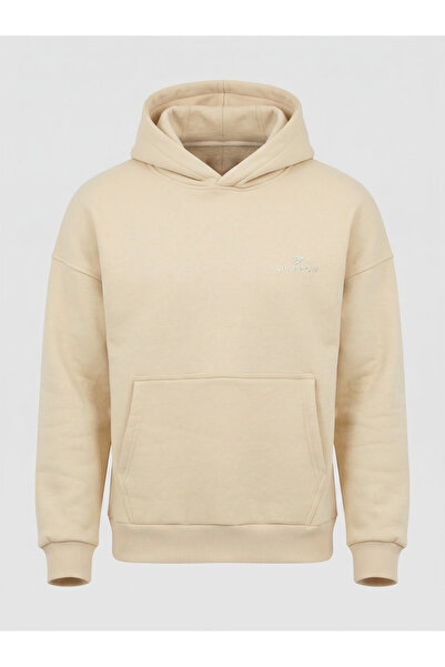 Sparrow Unisex Oversize Βαμβακερό Φούτερ με Τσέπη Καγκουρό και Κουκούλα, Κεντ...