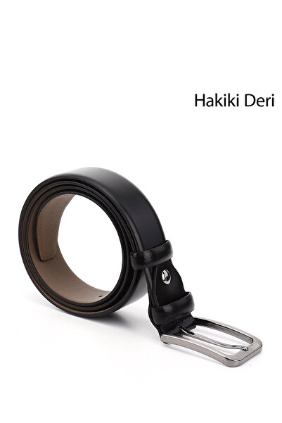 GÖNDERİ(R) BLACK Gön Genuine Leather Men's Belt 13450