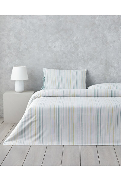 English Home Cosmic Line İpliği Boyalı Çift Kişilik Çarşaflı Nevresim Takımı ...