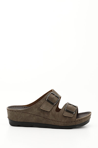 GÖNDERİ(R) Комфортни чехли с клиновидна подметка за жени/момичета от норка